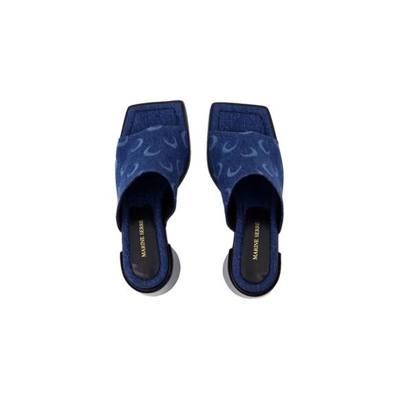 Regenerated Deadstock Slides - Marine Serre - Cotton - Blue Laser - Picture 4 of 4